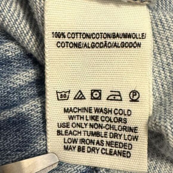 Free People Pants Pull-On Crop Jeans Distressed Baggy Raw Hem drawstring Wmns M - Picture 5 of 10